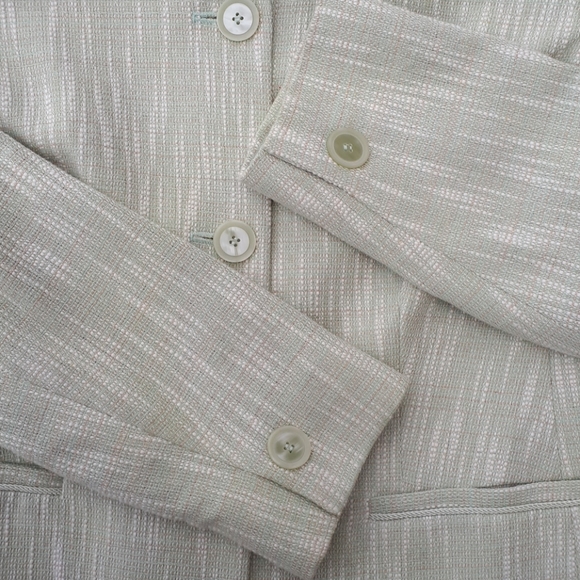 Jones New York Sage Cotton Linen Blend 2 Pc Suit - Picture 3 of 4